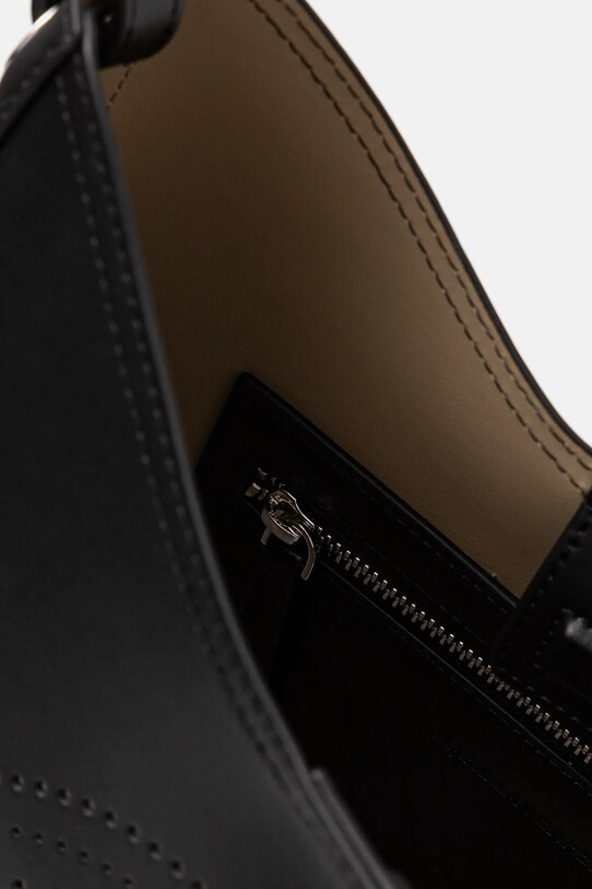 Kožená kabelka Karl Lagerfeld A1W30213 černá