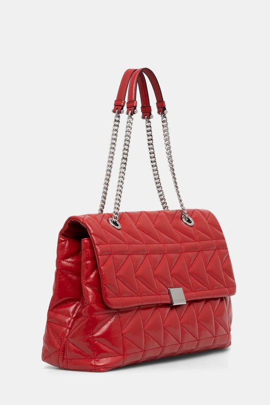 Kožená kabelka Karl Lagerfeld A1W30393 červená SS25