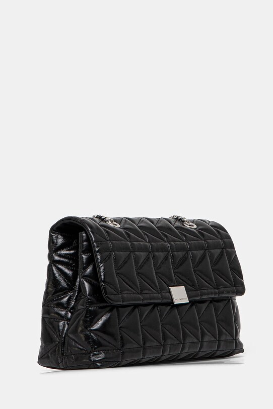 Kožená kabelka Karl Lagerfeld A1W30393 černá SS25