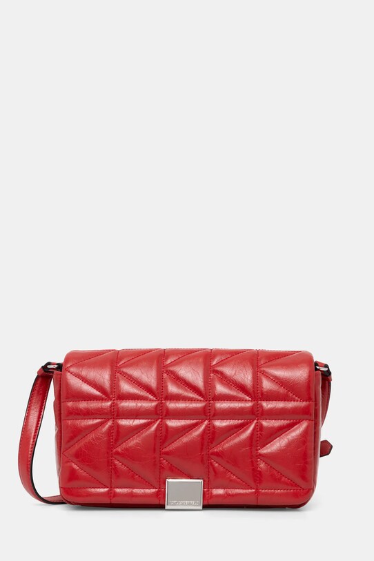 Шкіряна сумочка Karl Lagerfeld лицьова шкіра червоний A1W30394