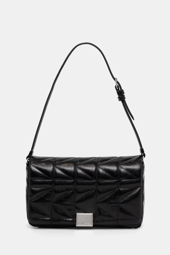 Шкіряна сумочка Karl Lagerfeld лицьова шкіра чорний A1W30394