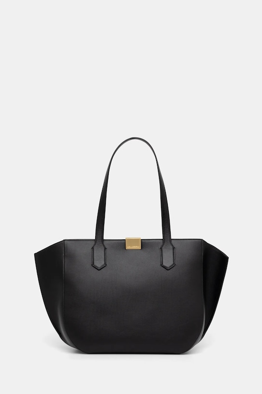 Karl Lagerfeld poseta de piele uni negru A1W30397