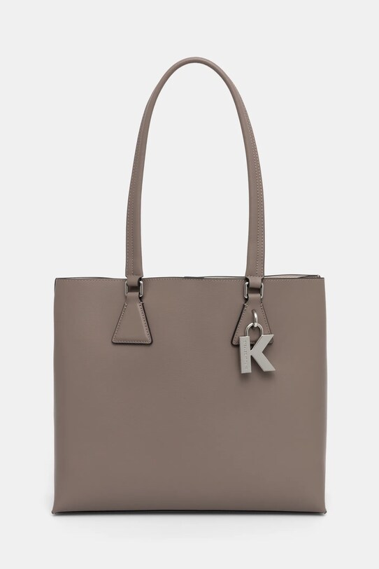 Karl Lagerfeld torebka skórzana skóra licowa szary A1W30410