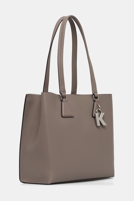 Karl Lagerfeld torebka skórzana A1W30410 szary SS25