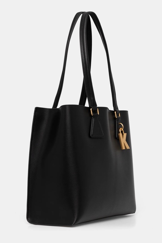 Kožená kabelka Karl Lagerfeld A1W30410 čierna SS25