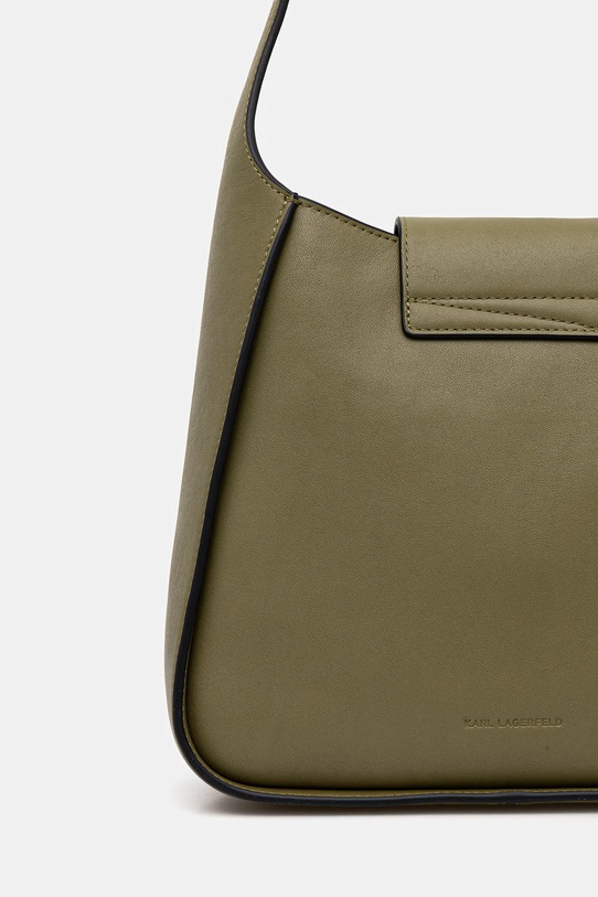 Akcesoria Karl Lagerfeld torebka skórzana K/SIGNATURE A1W30434 zielony