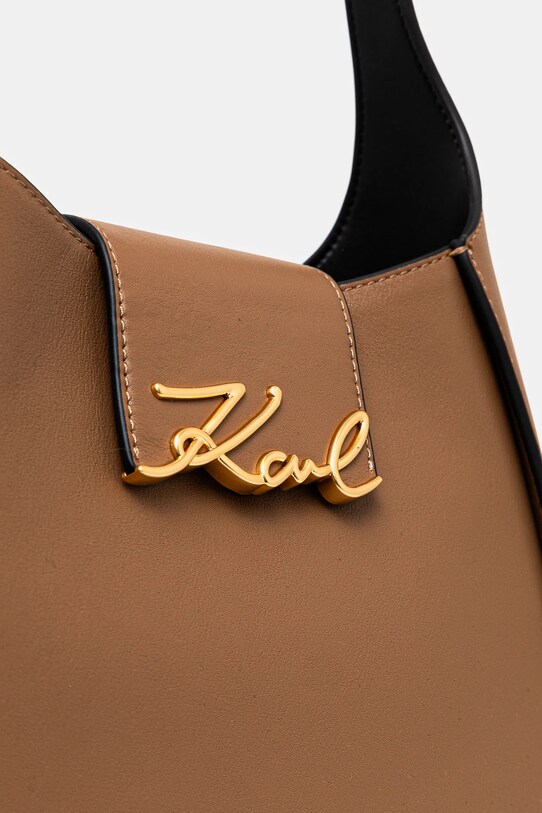 Karl Lagerfeld torebka skórzana A1W30434 brązowy SS25