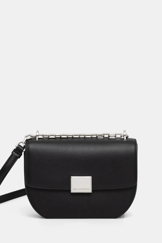 Шкіряна сумочка Karl Lagerfeld лицьова шкіра чорний A1W30445