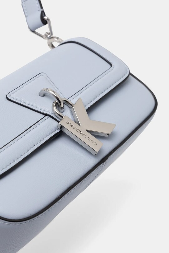 Шкіряна сумочка Karl Lagerfeld блакитний A1W30448