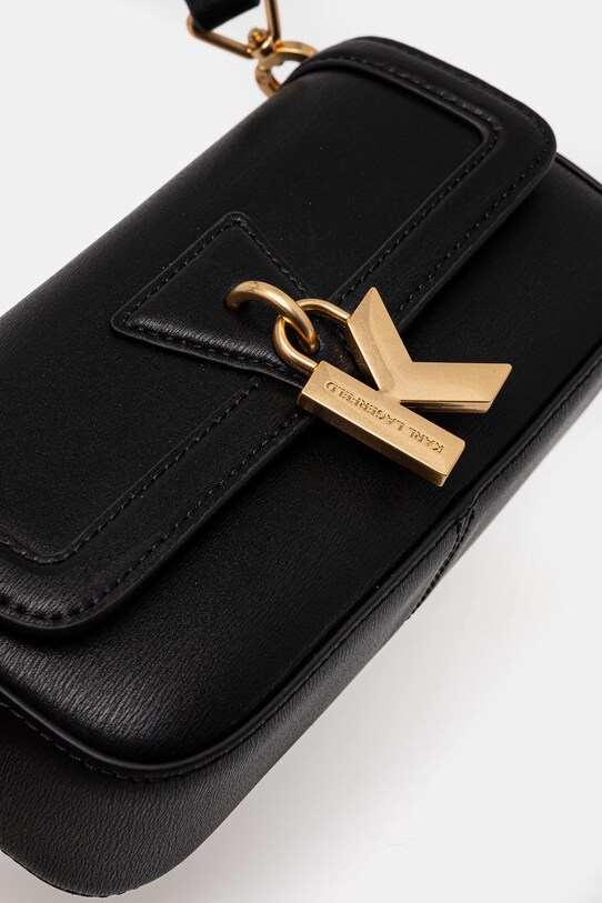 Αξεσουάρ Δερμάτινη τσάντα Karl Lagerfeld A1W30448 μαύρο