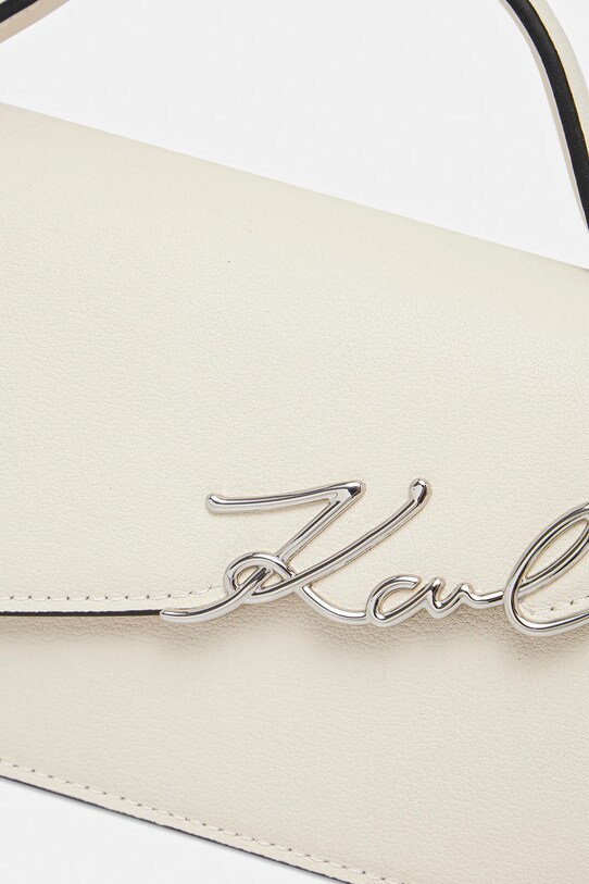 Шкіряна сумочка Karl Lagerfeld бежевий A1W30458