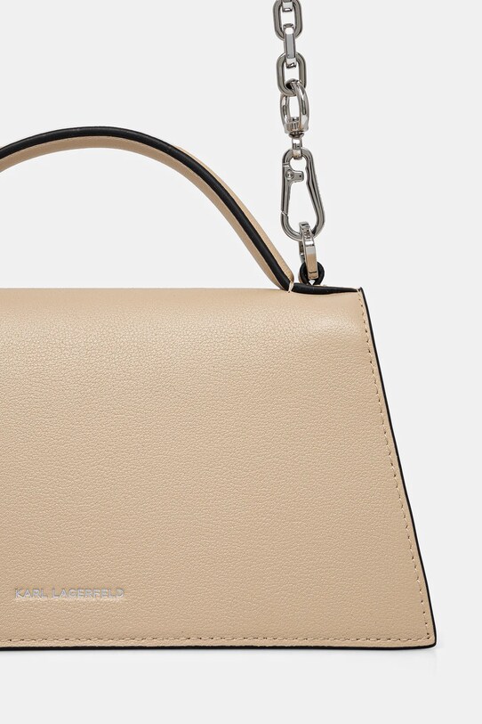 Аксесуари Шкіряна сумочка Karl Lagerfeld K/SIGNATURE A1W30458 бежевий