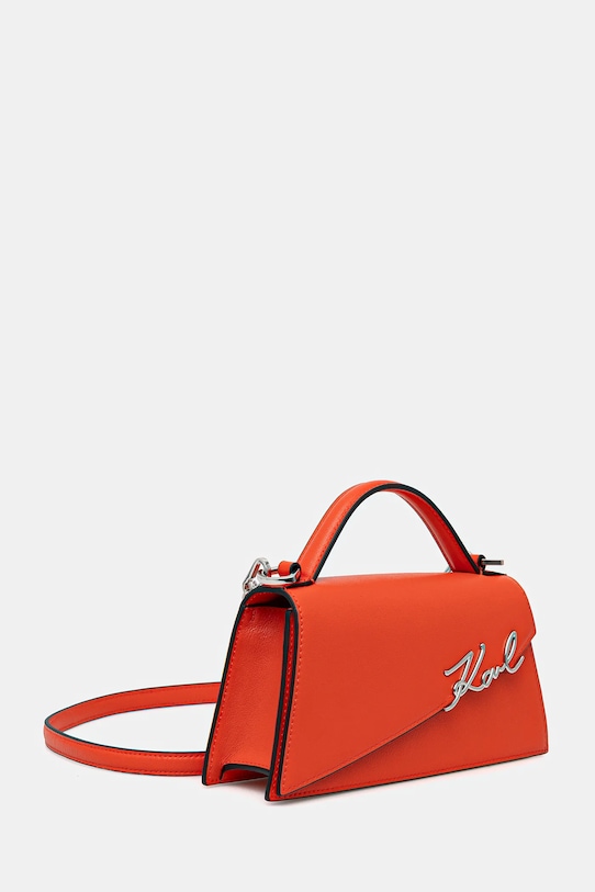 Karl Lagerfeld torebka skórzana K/SIGNATURE A1W30458 pomarańczowy AA00