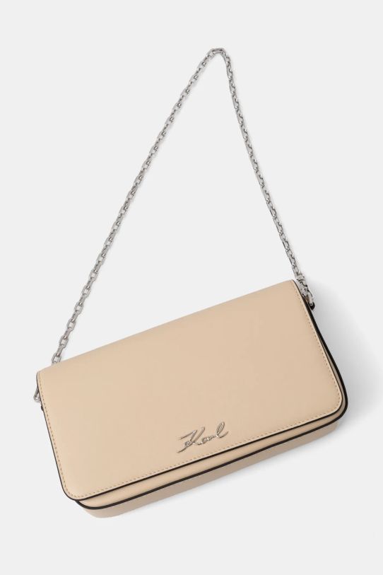 Karl Lagerfeld torebka skórzana A1W32107 beżowy SS25