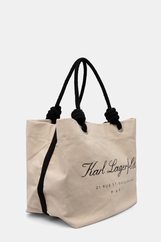 Karl Lagerfeld torebka bawełniana A1W46012 beżowy SS25