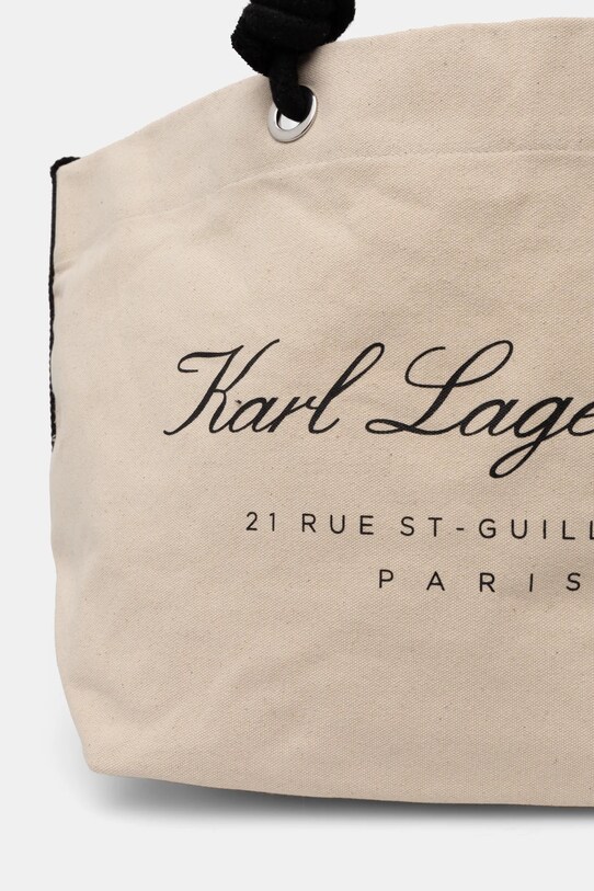 Karl Lagerfeld geanta de bumbac bej A1W46012