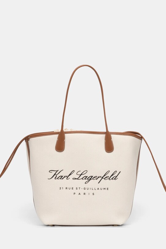 Kabelka Karl Lagerfeld HOTEL KARL potlač béžová A1W46075