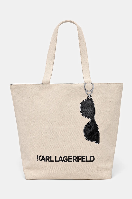 Τσάντα δυο όψεων Karl Lagerfeld στάμπα μπεζ A1W50020