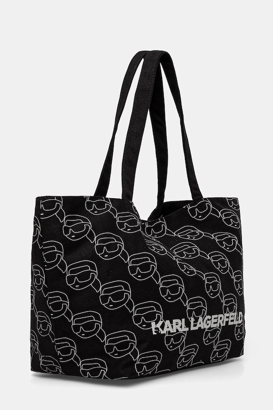 Karl Lagerfeld geanta de bumbac A1W50023 negru SS25