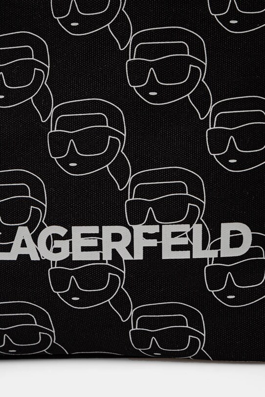 Хлопковая сумка Karl Lagerfeld чёрный A1W50023