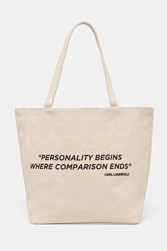Karl Lagerfeld torebka dwustronna wzorzyste beżowy A1W50072