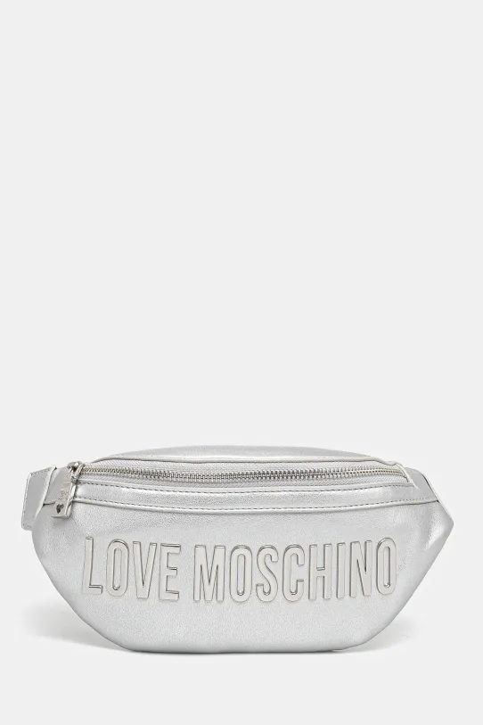 Сумка на пояс Love Moschino не вміщує А4 срібний JC4195PP1