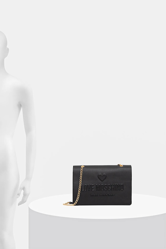 Kožená kabelka Love Moschino JC4113PP1 černá