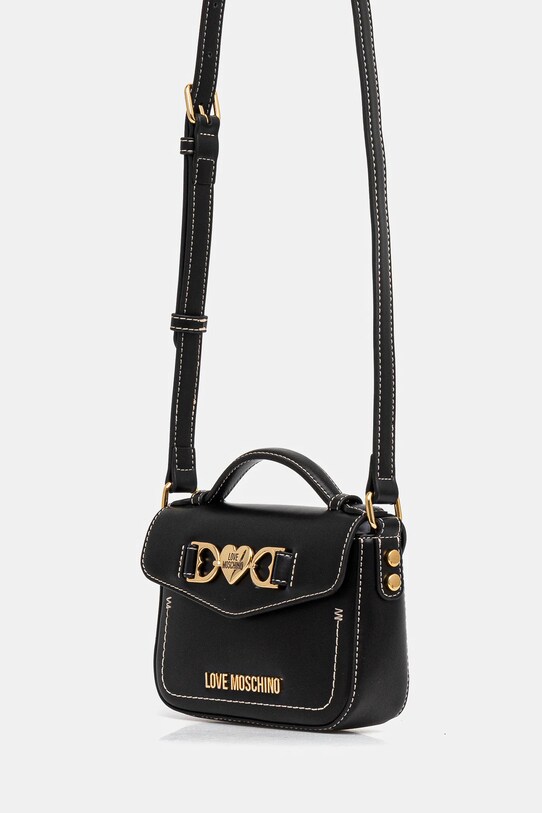 Шкіряна сумочка Love Moschino JC4063PP1 чорний SS25