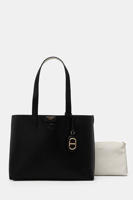 Kabelka Twinset imitácia kože čierna 251TB7300