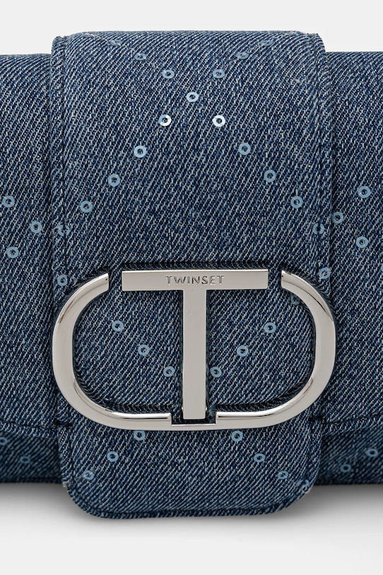 Džínsová taška Twinset modrá 251TB7140