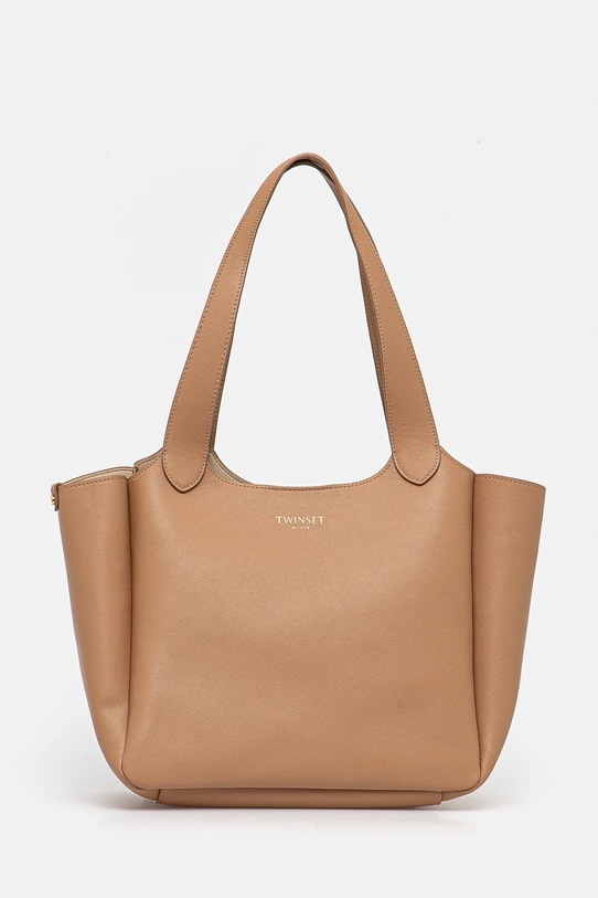 Twinset torebka skóra licowa brązowy 251TB7470