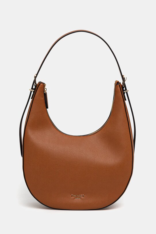 Kabelka Twinset imitácia kože hnedá 251TB7293
