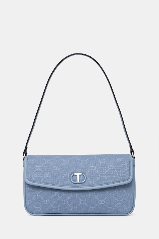 Torba Twinset imitacija zrnate kože plava 251TD8282