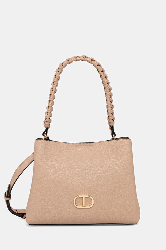 Twinset torebka nie mieści A4 beżowy 251TD8063