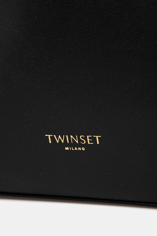 Twinset geantă de piele negru 251TD8330