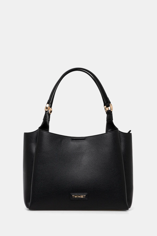 Kabelka Twinset imitácia kože čierna 251TD8301
