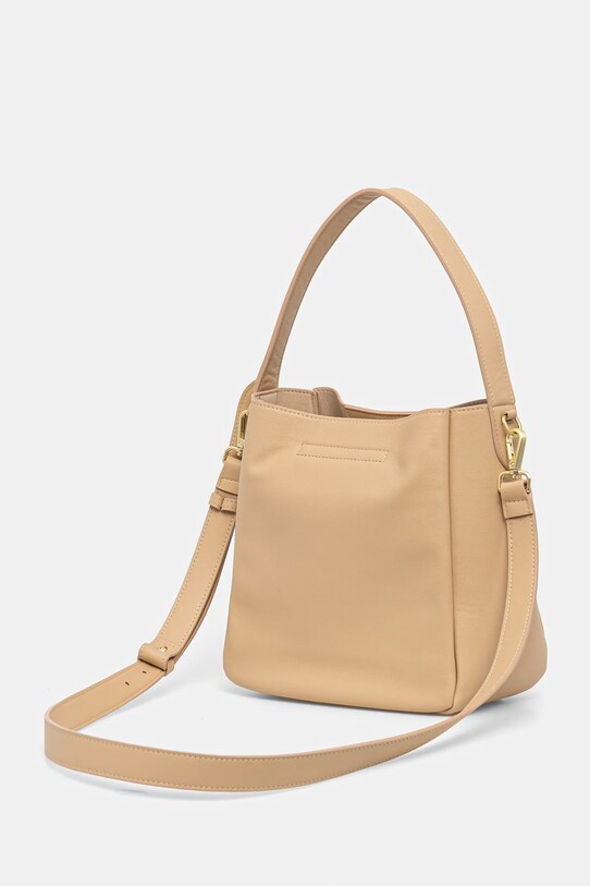 Kožená kabelka Twinset 251TD8332 béžová SS25
