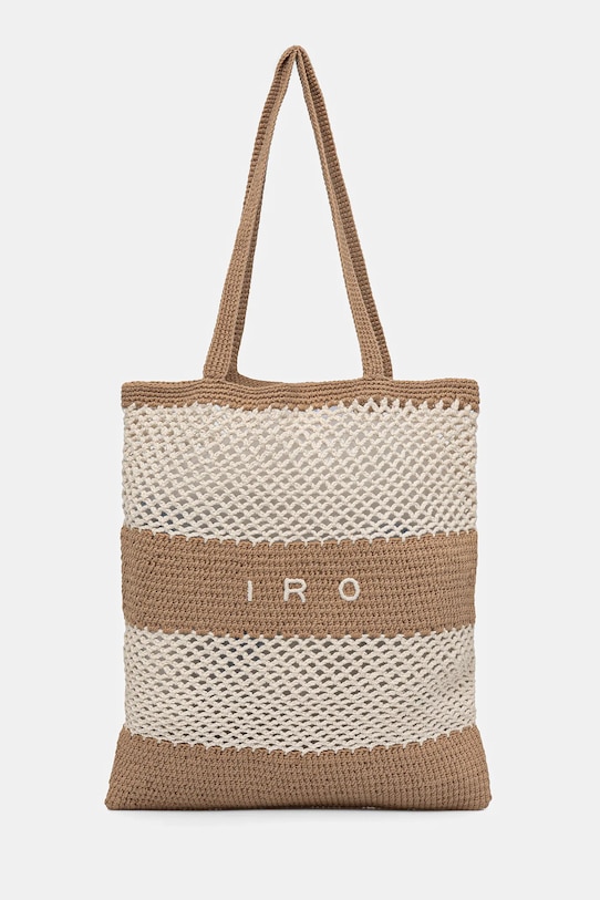 IRO borsa a mano in cotone stampa all-over beige WM46STRINGBAG