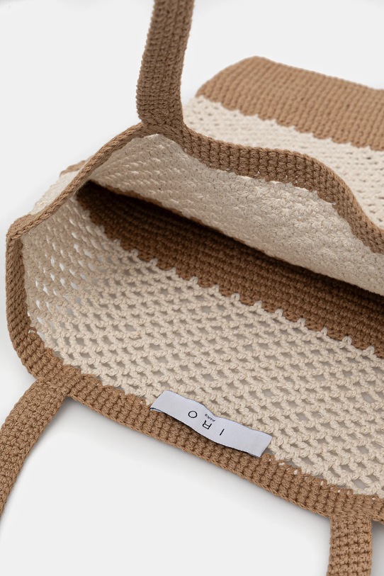 IRO borsa a mano in cotone WM46STRINGBAG beige