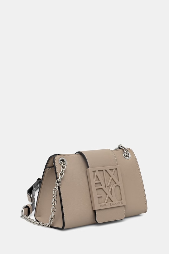 Armani Exchange listonoszka damska z imitacji skóry XW000281.AF13672 beżowy SS26