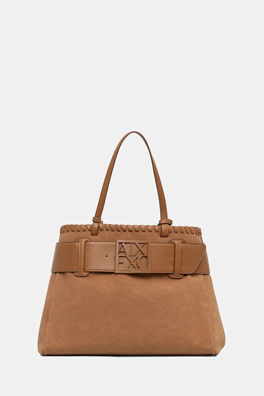 Torba Armani Exchange bez uzorka smeđa XW000284.AF12574