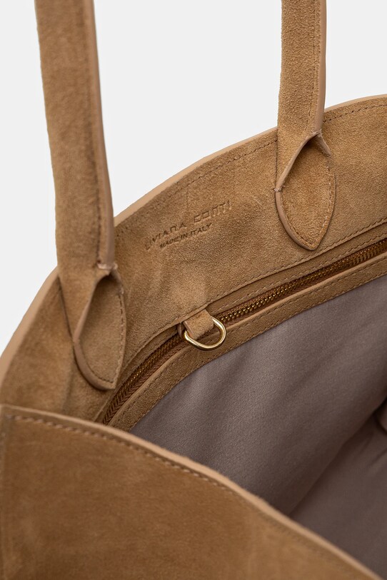 Liviana Conti torebka zamszowa A5SA02 beżowy