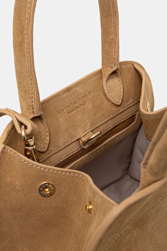 Liviana Conti torebka zamszowa beżowy A5SA01