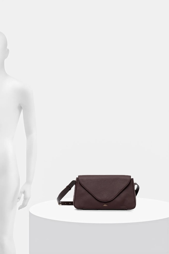 Kožená kabelka A.P.C. sac daria flap PXBCD.F61901