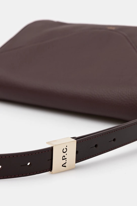 Kožená kabelka A.P.C. sac daria flap burgundské PXBCD.F61901