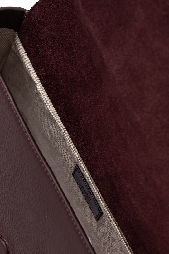 Kožená kabelka A.P.C. sac daria flap PXBCD.F61901 burgundské