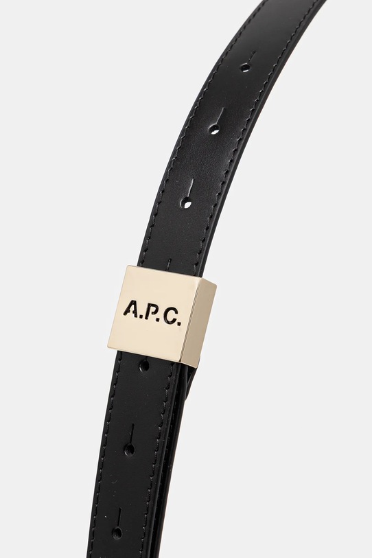 Kožená kabelka A.P.C. sac daria flap černá PXBCD.F61901