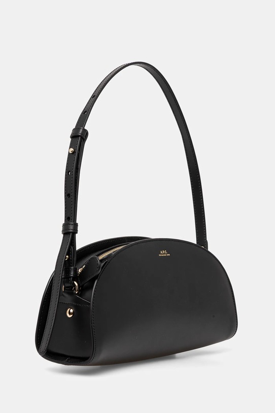 A.P.C. torebka skórzana sac demi-lune shoulder PXCAX.F61997 czarny SS25
