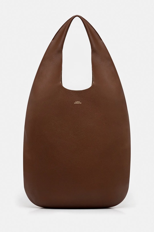 A.P.C. poseta de piele le neige uni maro PXCBC.F67008