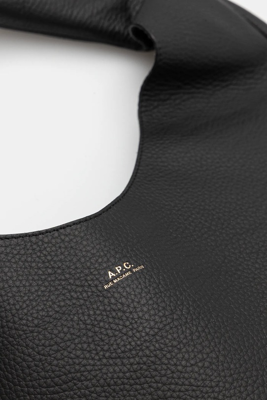 A.P.C. torebka skórzana le neige czarny PXCBC.F67008